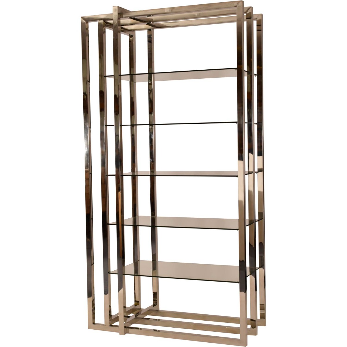 Belgravia Steel and Glass Display Unit 120x60x230cm by Libra Designs | Style Our Home
