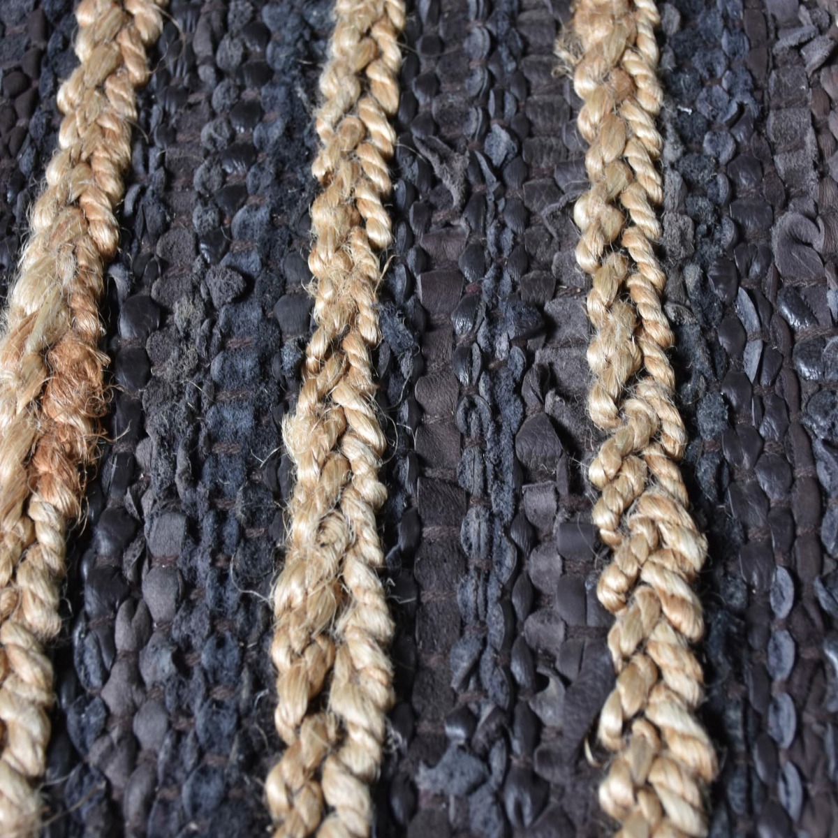Estella Hand Woven Pit Loom Charcoal 160x230cm Hemp Rug by Libra Designs | Style Our Home
