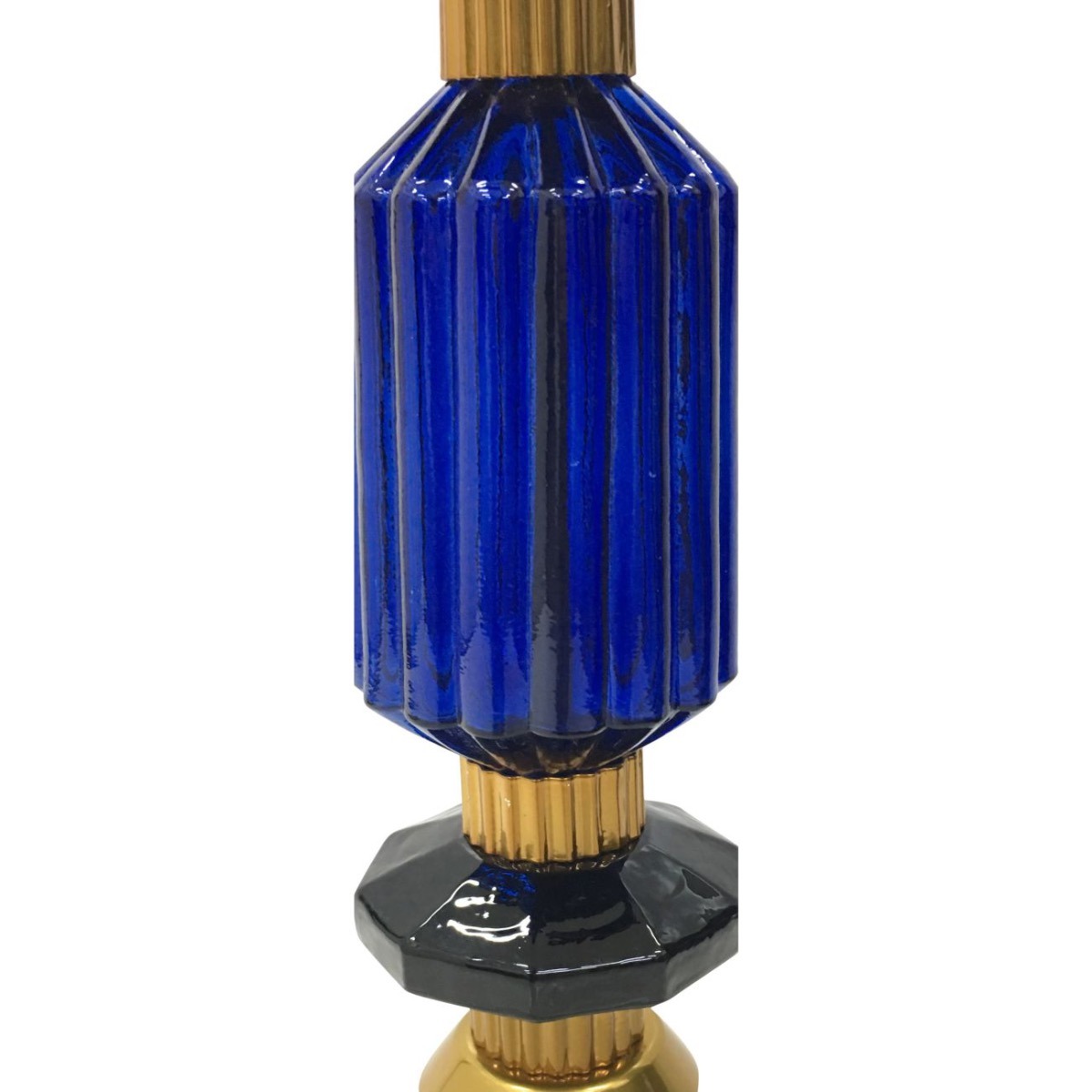 Alena Ink blue and frosted glass pendant E27 60W by Libra Designs | Style Our Home