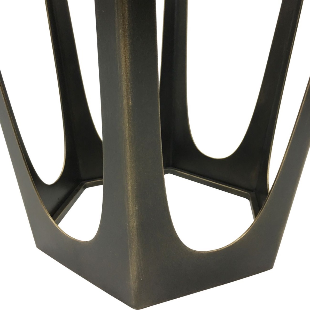 Catalan Bronze Gilded Side Table with Glass Top by Libra Designs | Style Our Home