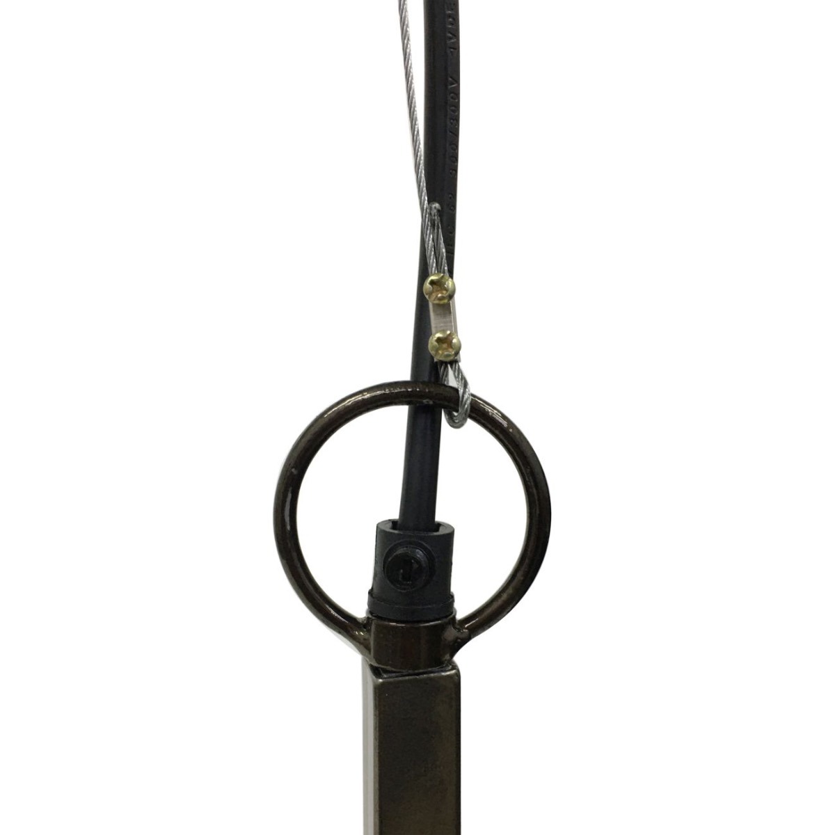 Atrium Single Glass Pendant Metallic Black Nickel Frame