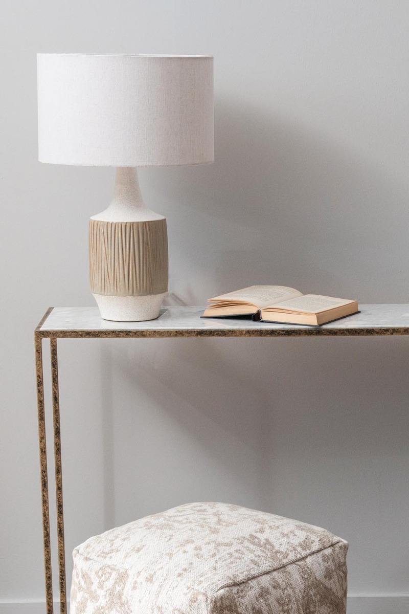 Porcelain Reeds Lamp With Shade - E27 60W by Libra Designs | Style Our Home
