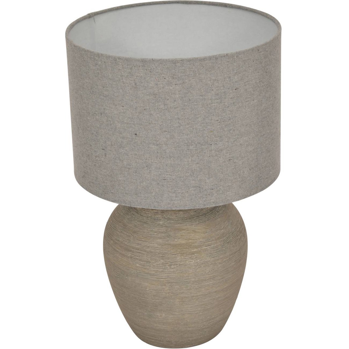 Baslow Etched Grey Large Ceramic Lamp with Shade By Libra | Style Our Home