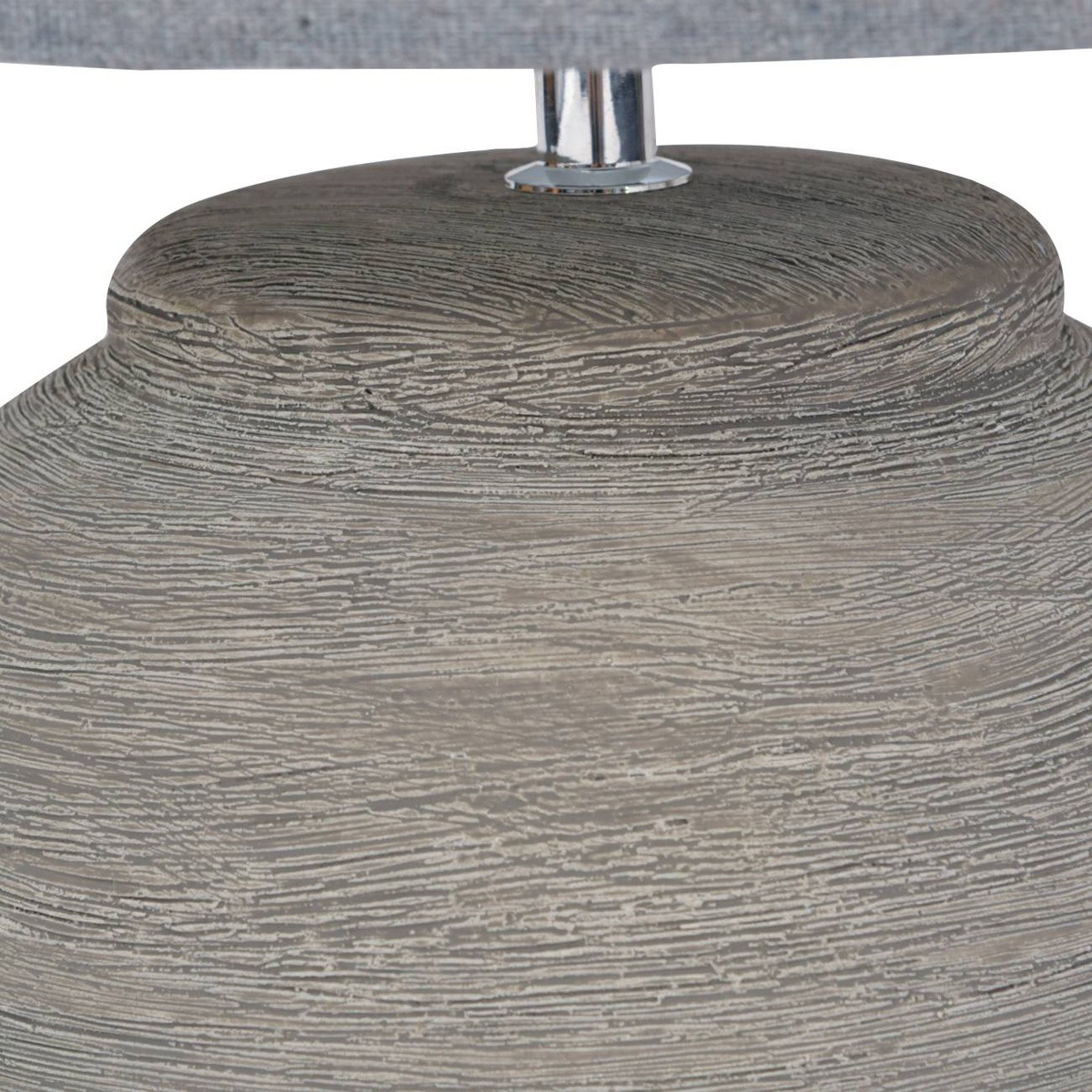 Baslow Etched Grey Large Ceramic Lamp with Shade By Libra | Style Our Home