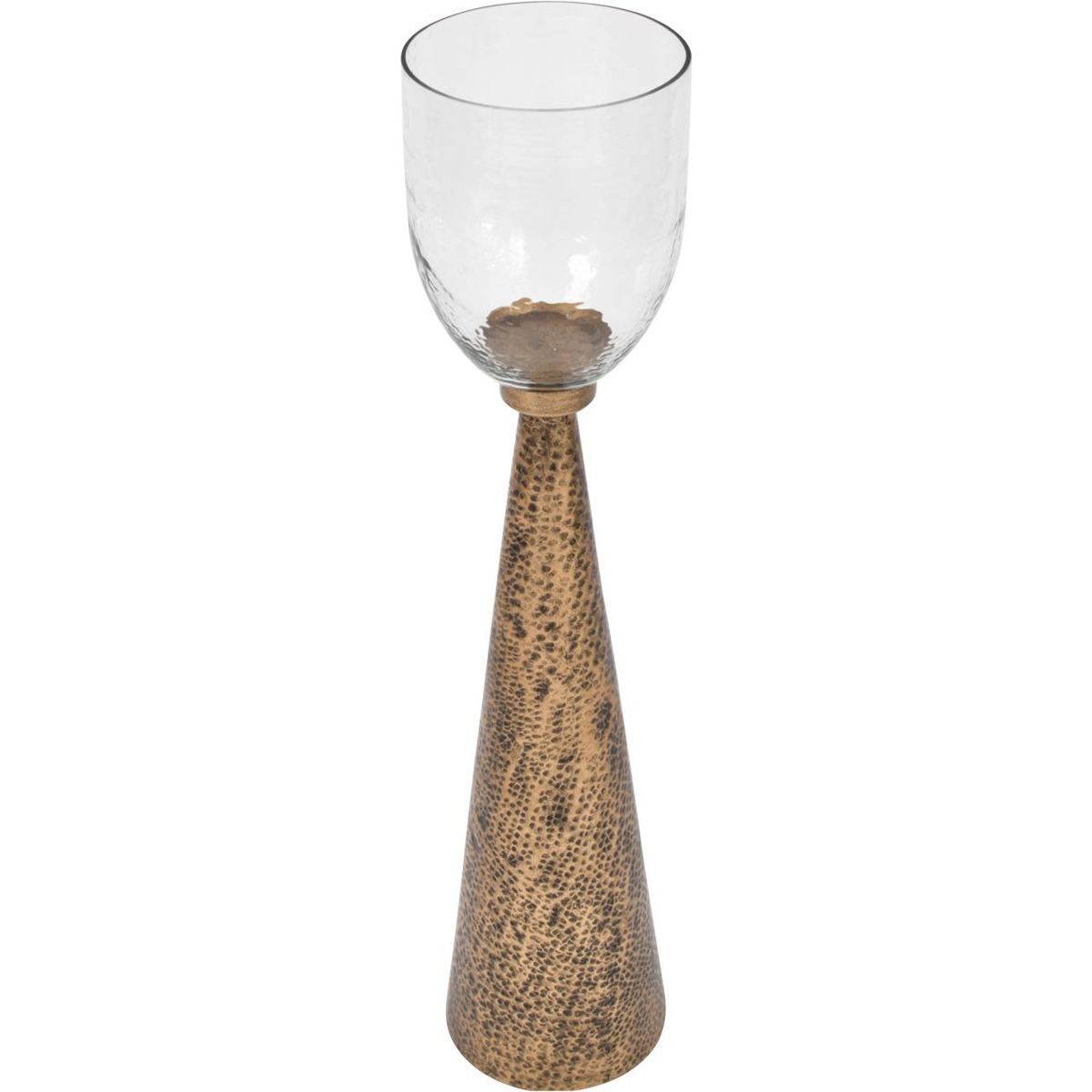 Sandbanks Iron and Hammered Glass Hurricane Large 79cm Floor Candle Hurricane By Libra | Style Our Home