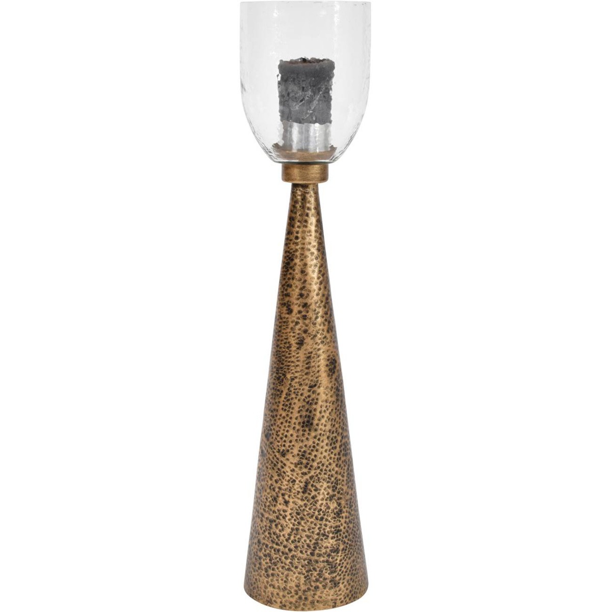Sandbanks Iron and Hammered Glass Hurricane Large 79cm Floor Candle Hurricane By Libra | Style Our Home