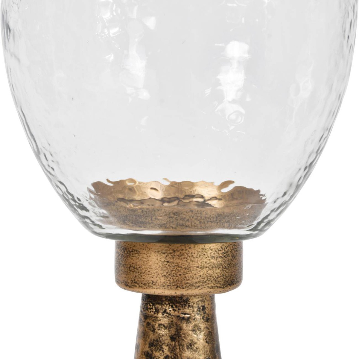 Sandbanks Iron and Hammered Glass Hurricane Large 79cm Floor Candle Hurricane By Libra | Style Our Home