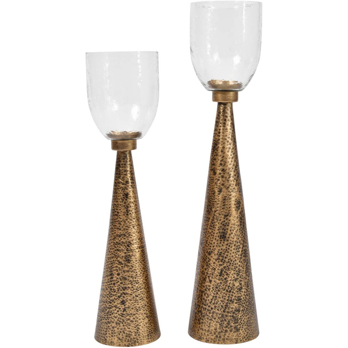 Sandbanks Iron and Hammered Glass Hurricane Large 79cm Floor Candle Hurricane By Libra | Style Our Home