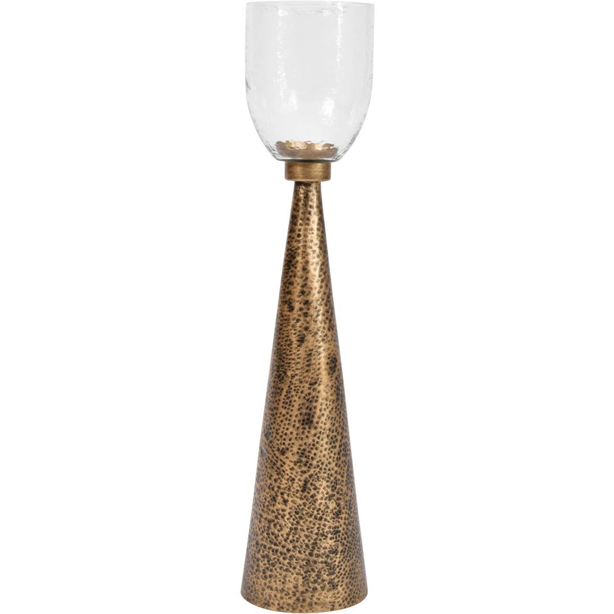 Sandbanks Iron and Hammered Glass Hurricane Large 79cm Floor Candle Hurricane By Libra | Style Our Home