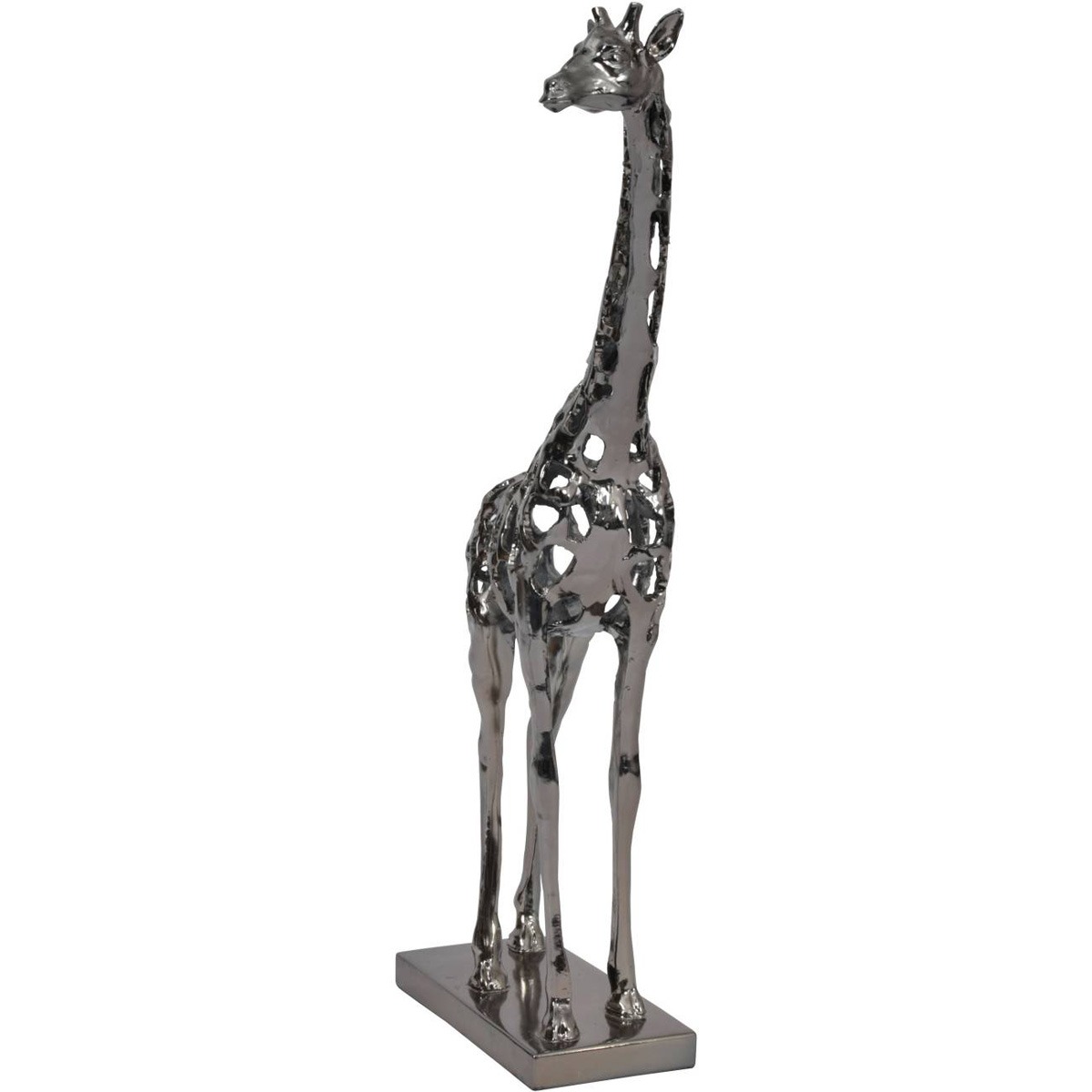 Courtney Black Nickel Hollow Giraffe 70cm Sculpture By Libra | Style Our Home