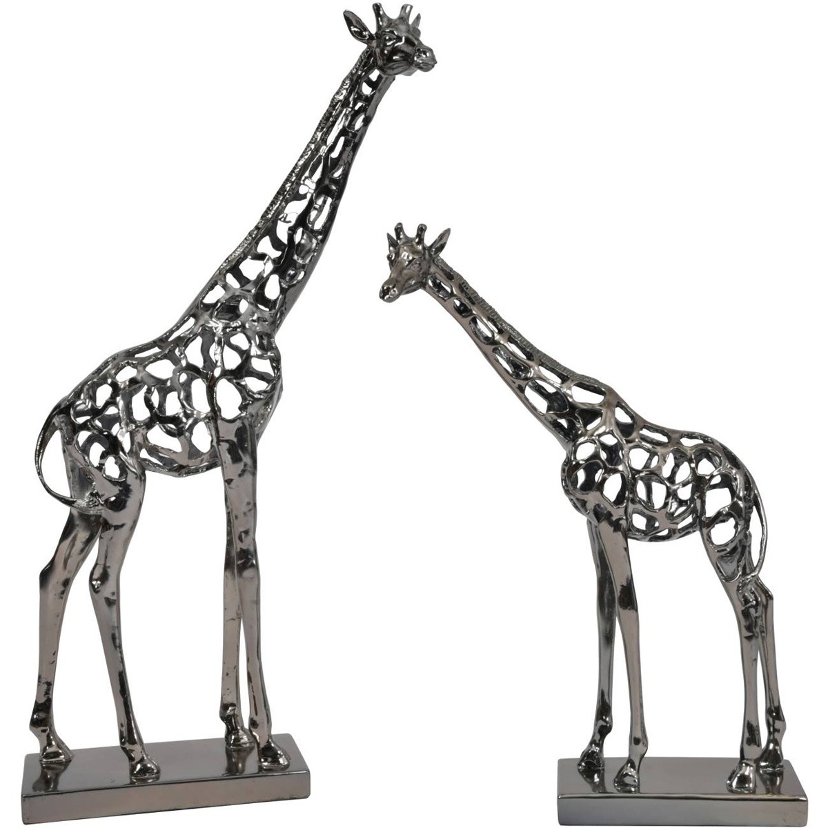 Courtney Black Nickel Hollow Giraffe 70cm Sculpture By Libra | Style Our Home