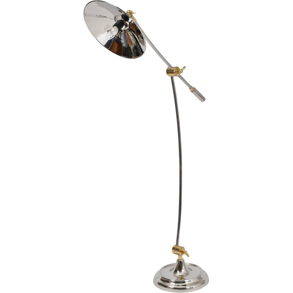 Haku Brass and Steel Adjustable Floor Lamp  By Libra | Style Our Home