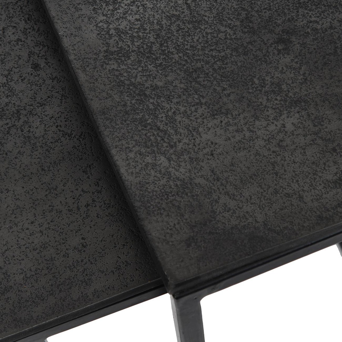 Luna Graphite Textured Aluminium Set of 2 Side Tables By Libra | Style Our Home