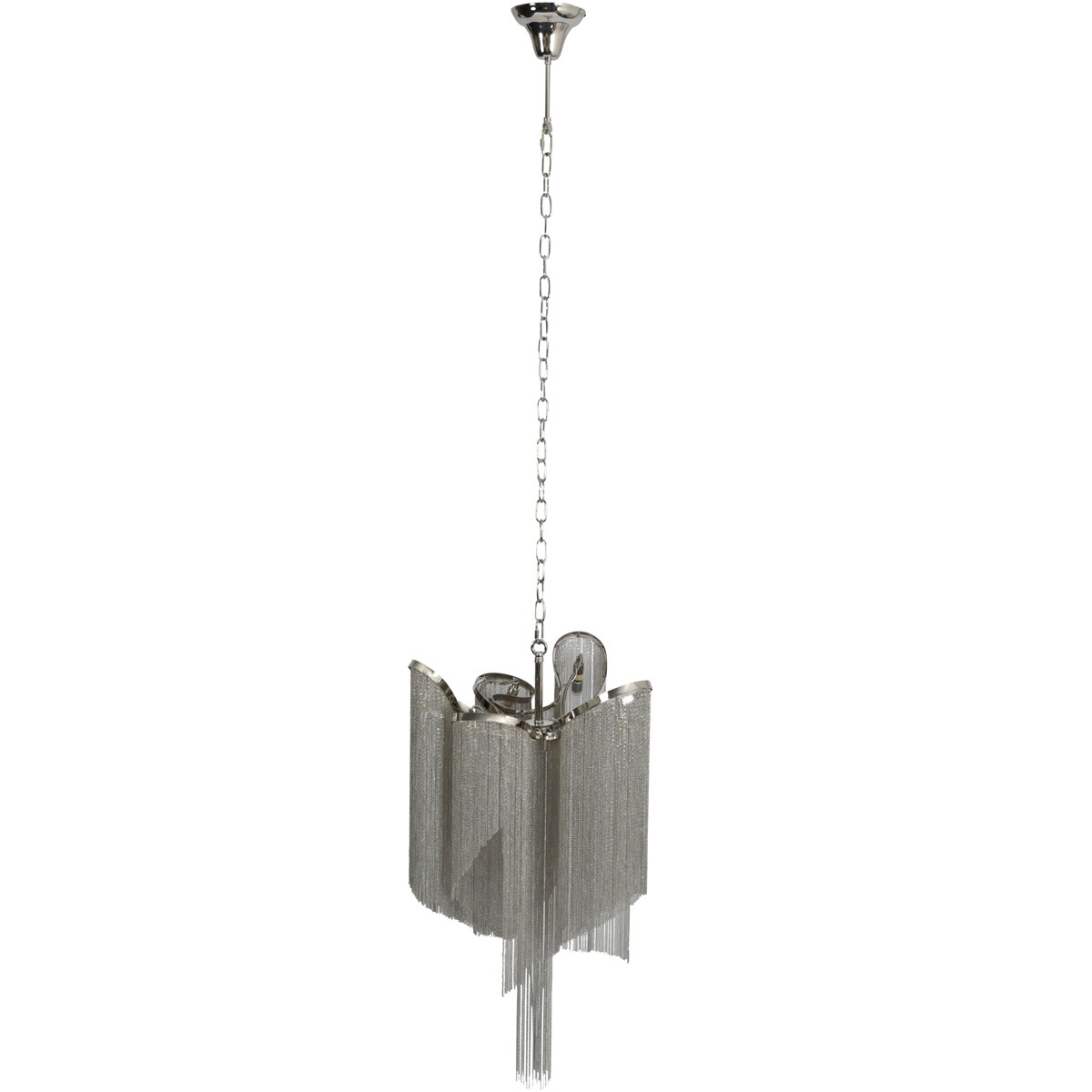 Niagara Silver Chain 6 Bulb Pendant Lamp Small By Libra | Style Our Home