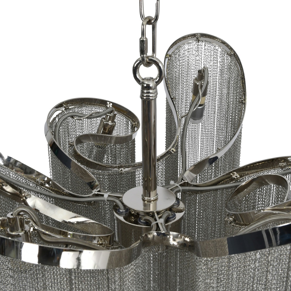 Niagara Silver Chain 6 Bulb Pendant Lamp Small By Libra | Style Our Home