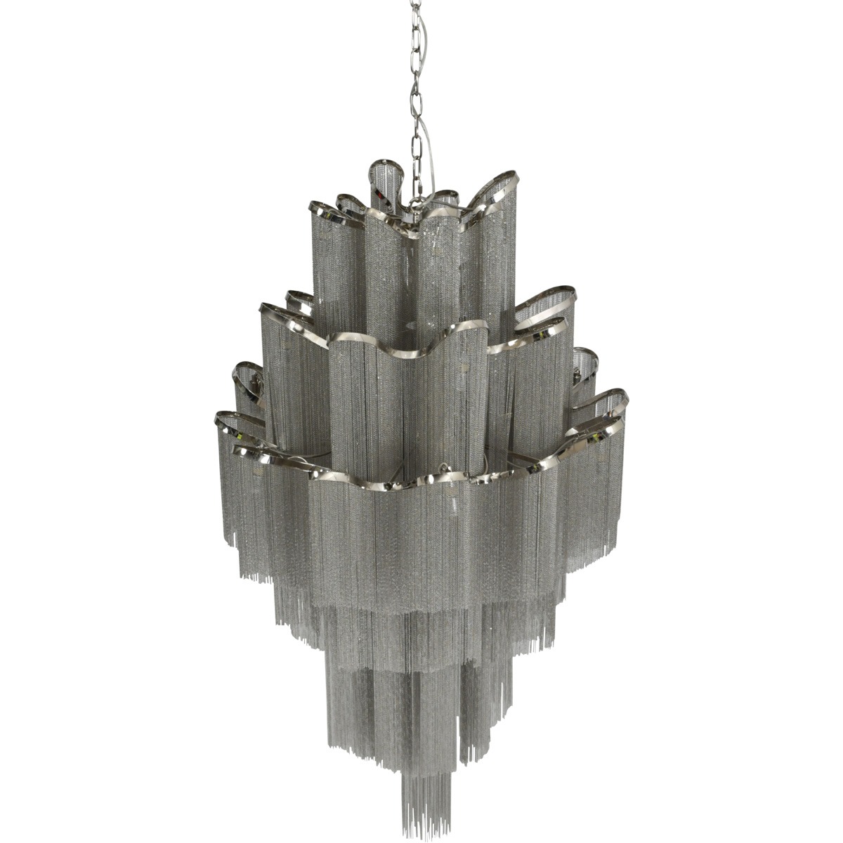 Niagara Silver Chain 15 Light Pendant Lamp Extra Large By Libra | Style Our Home