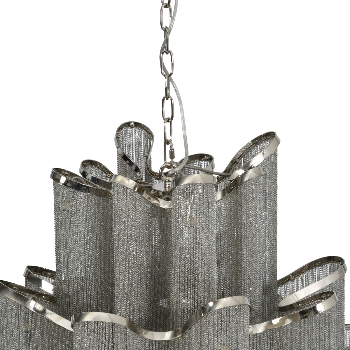Niagara Silver Chain 15 Light Pendant Lamp Extra Large By Libra | Style Our Home