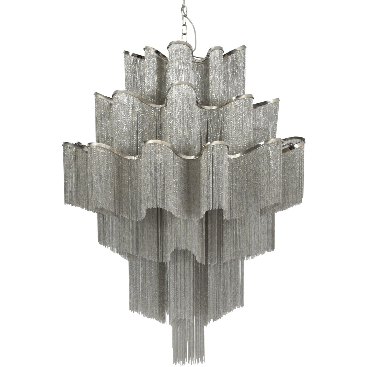 Niagara Silver Chain 15 Light Pendant Lamp Extra Large By Libra | Style Our Home