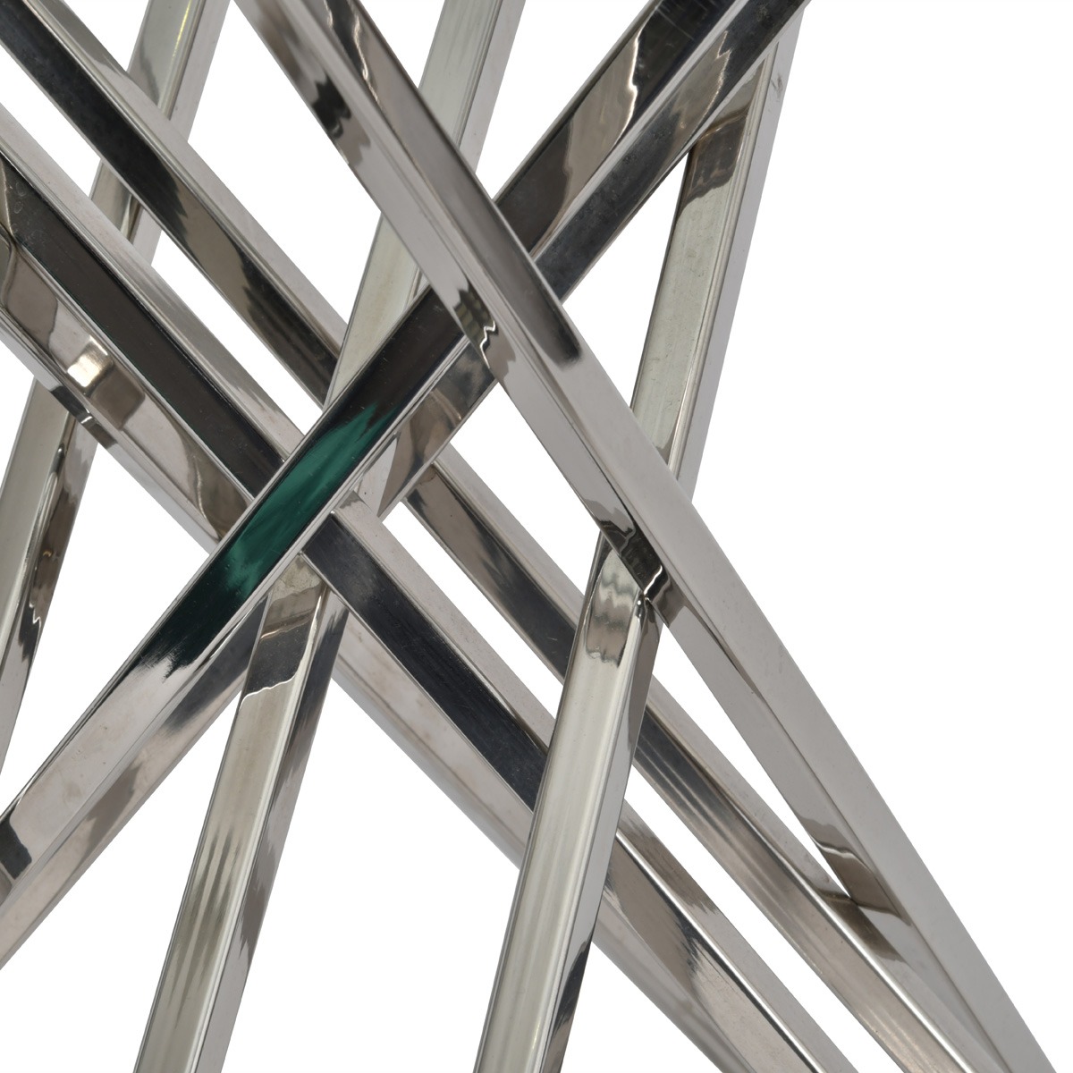 Iconic Nickel Twist Round Side Table With Glass Top By Libra | Style Our Home