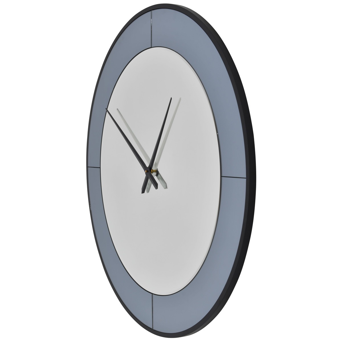 Two Tone Mirrored Round Clock By Libra | Style Our Home