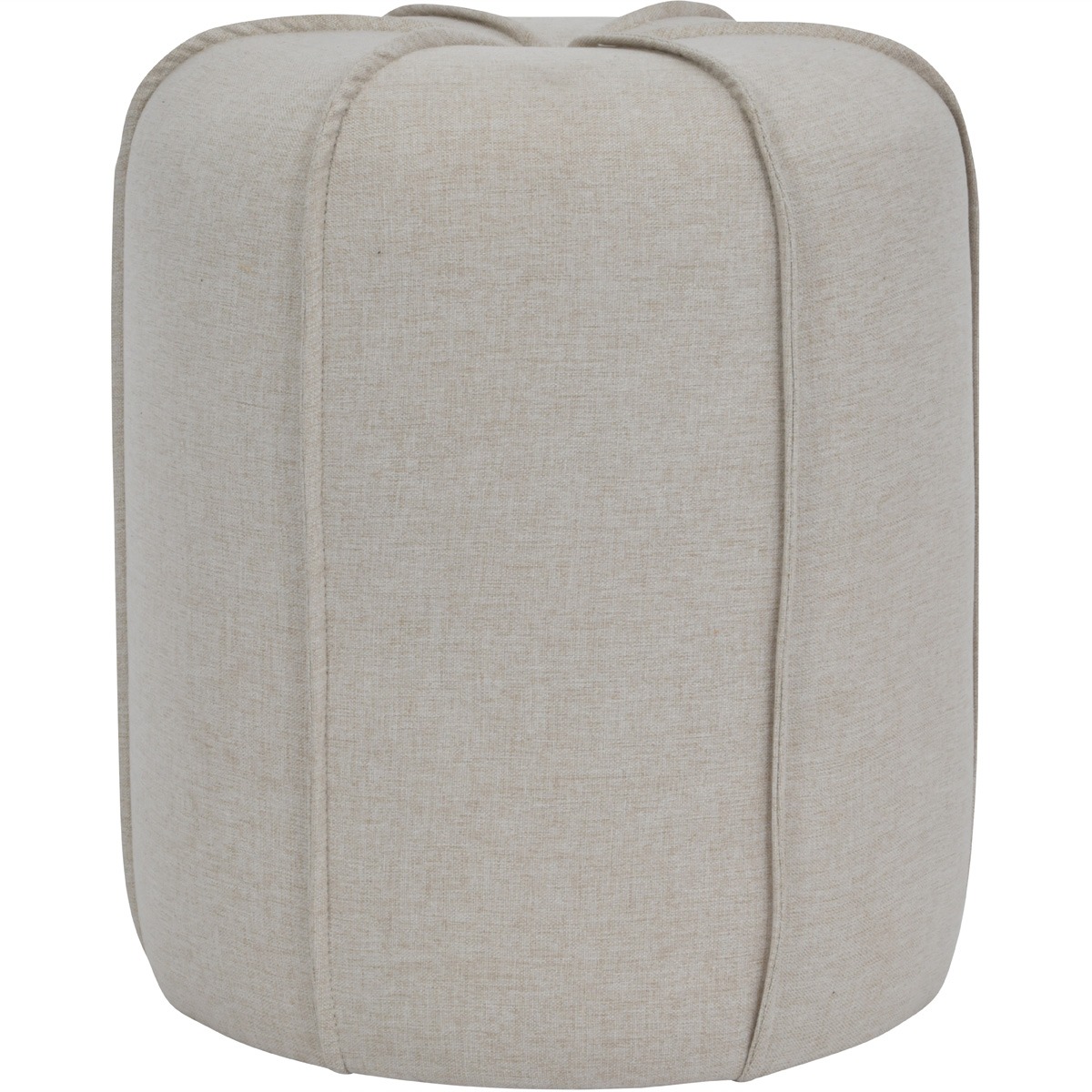 Seamed Button Stool in Oatmeal Fabric By Libra | Style Our Home