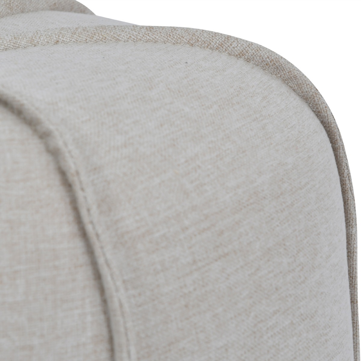 Seamed Button Stool in Oatmeal Fabric By Libra | Style Our Home