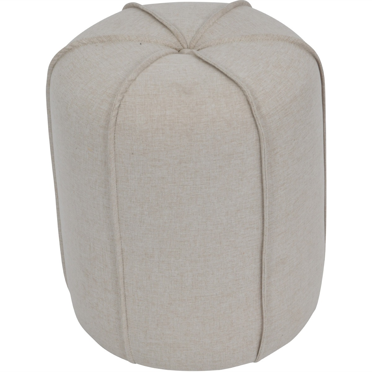 Seamed Button Stool in Oatmeal Fabric By Libra | Style Our Home