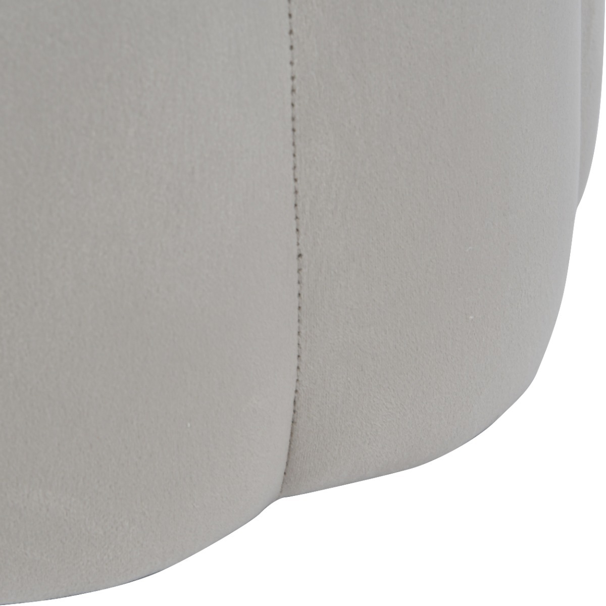 Scallop Footstool in Smokey Taupe Velvet by Libra | Style Our Home