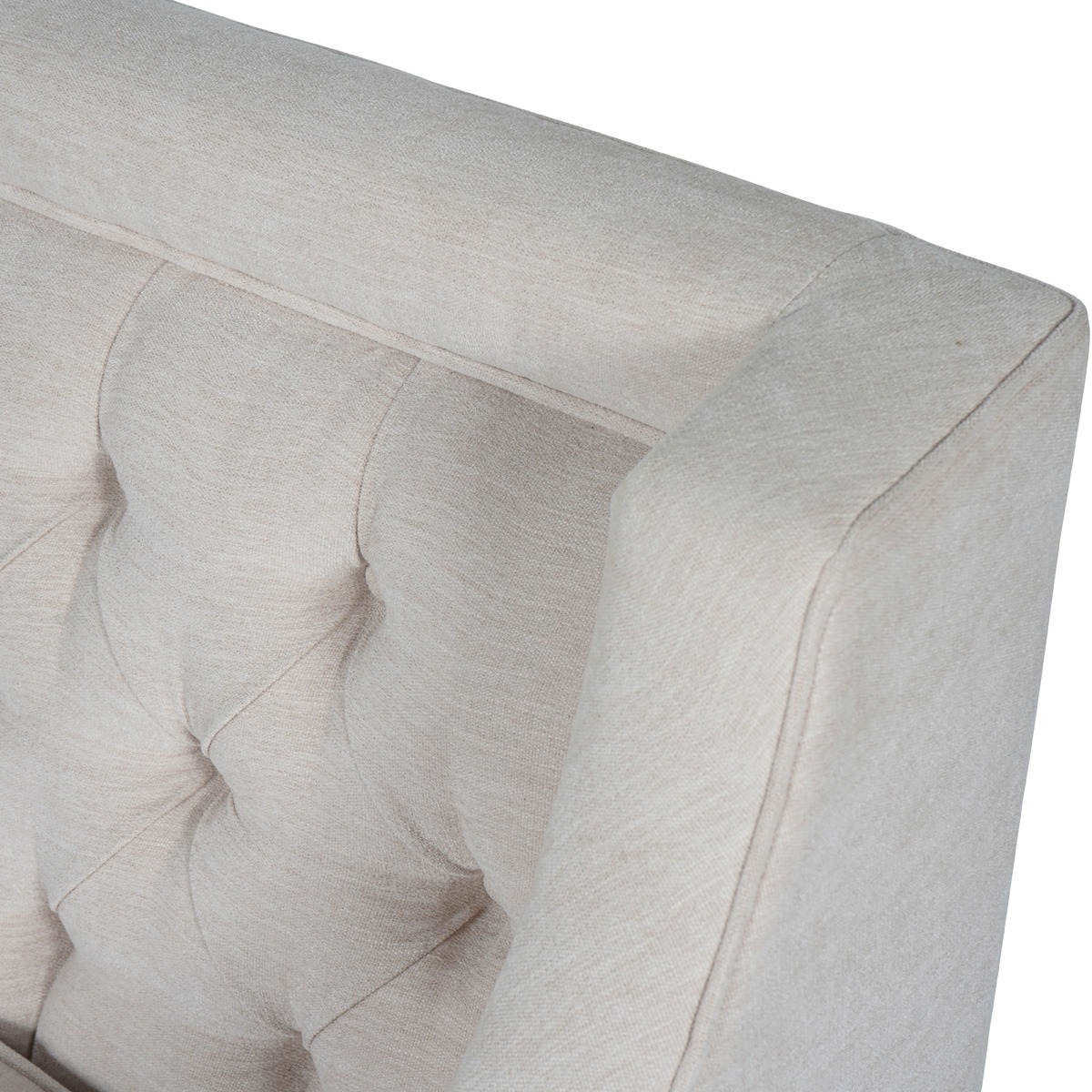 Theodore Buttoned Armchair in Ivory Fabric By Libra | Style Our Home