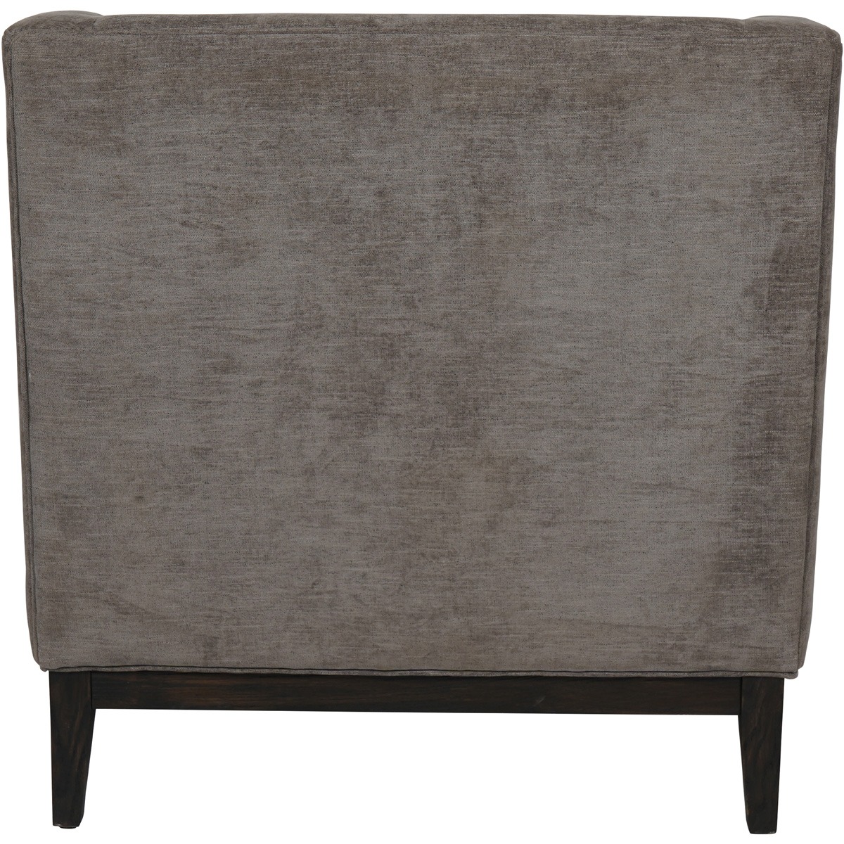 Theodore Buttoned Armchair in Warm Grey Fabric By Libra | Style Our Home