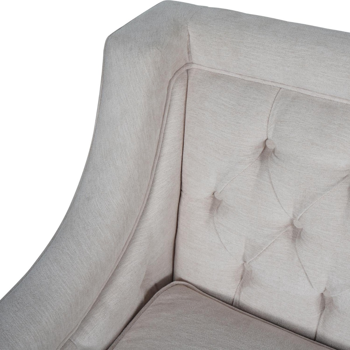 Theodore Buttoned Sofa in Ivory Fabric 200cm by Libra Designs | Style Our Home
