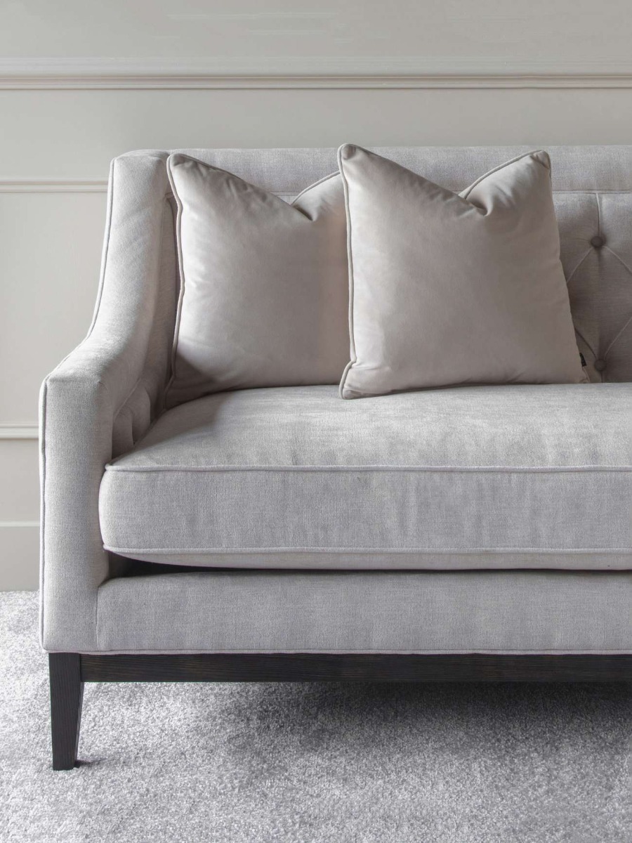 Theodore Buttoned Sofa in Ivory Fabric 200cm by Libra Designs | Style Our Home
