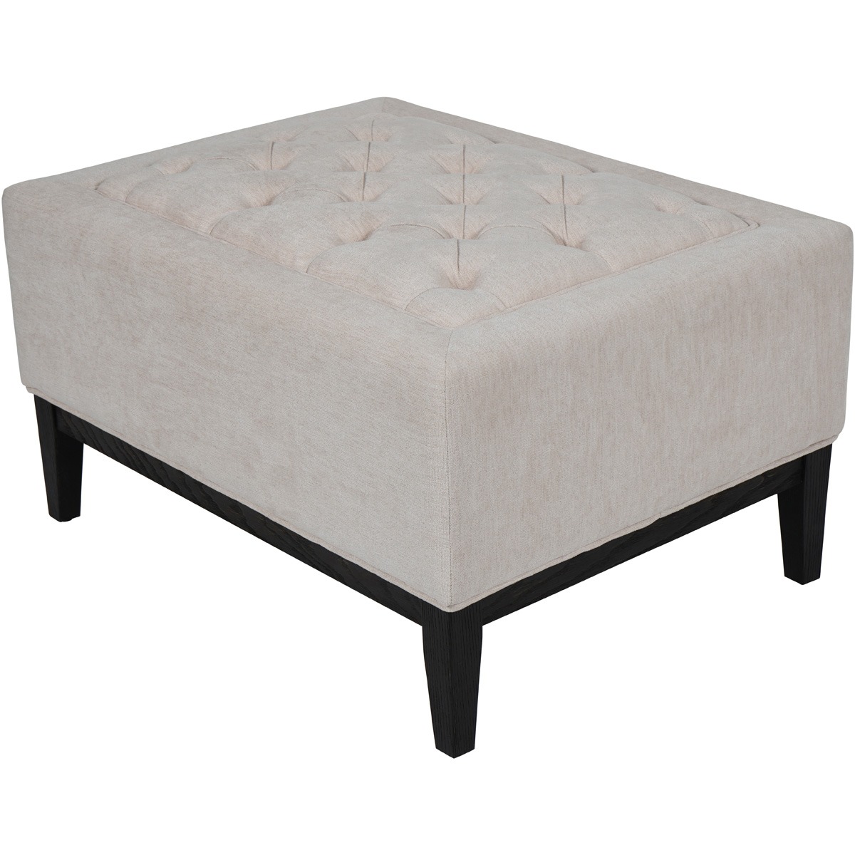 Theodore Buttoned Stool in Ivory Fabric  By Libra | Style Our Home