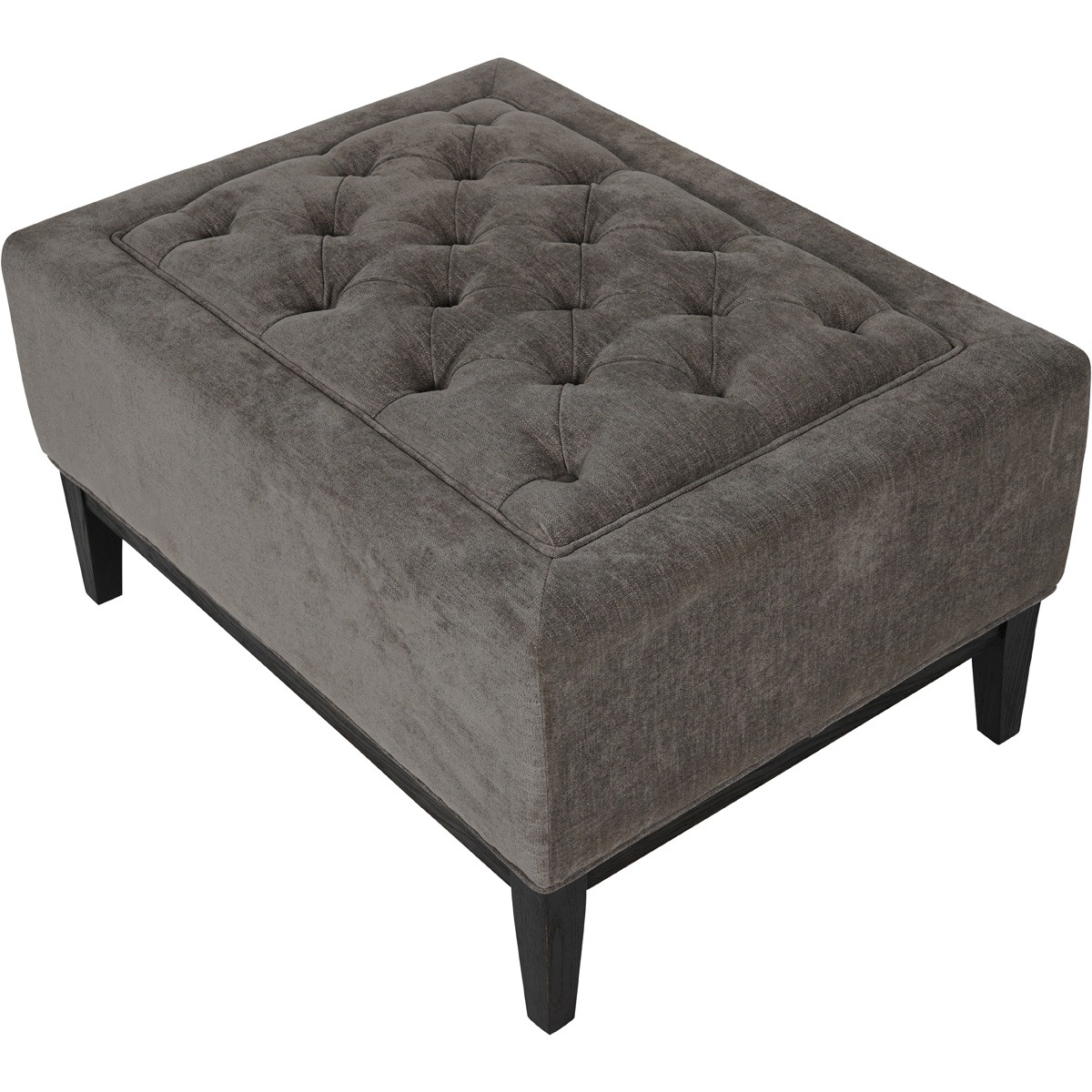 Theodore Buttoned Stool in Warm Grey Fabric  By Libra | Style Our Home
