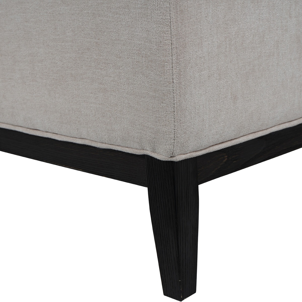 Theodore Large Buttoned  Ottoman in Ivory Fabric  By Libra | Style Our Home