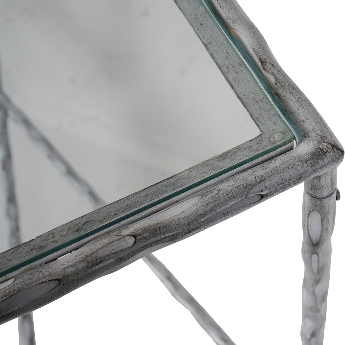 Patterdale Hand Forged Console Table Large 140x35cm Chalk White with Glass Top By Libra | Style Our Home