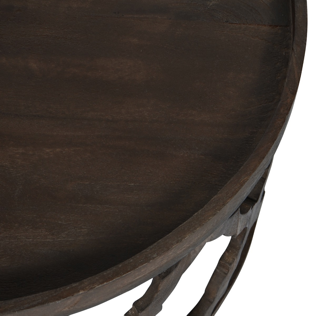 Kielder Solid Carved Wooden Coffee Table in Dark Brown by Libra | Style Our Home