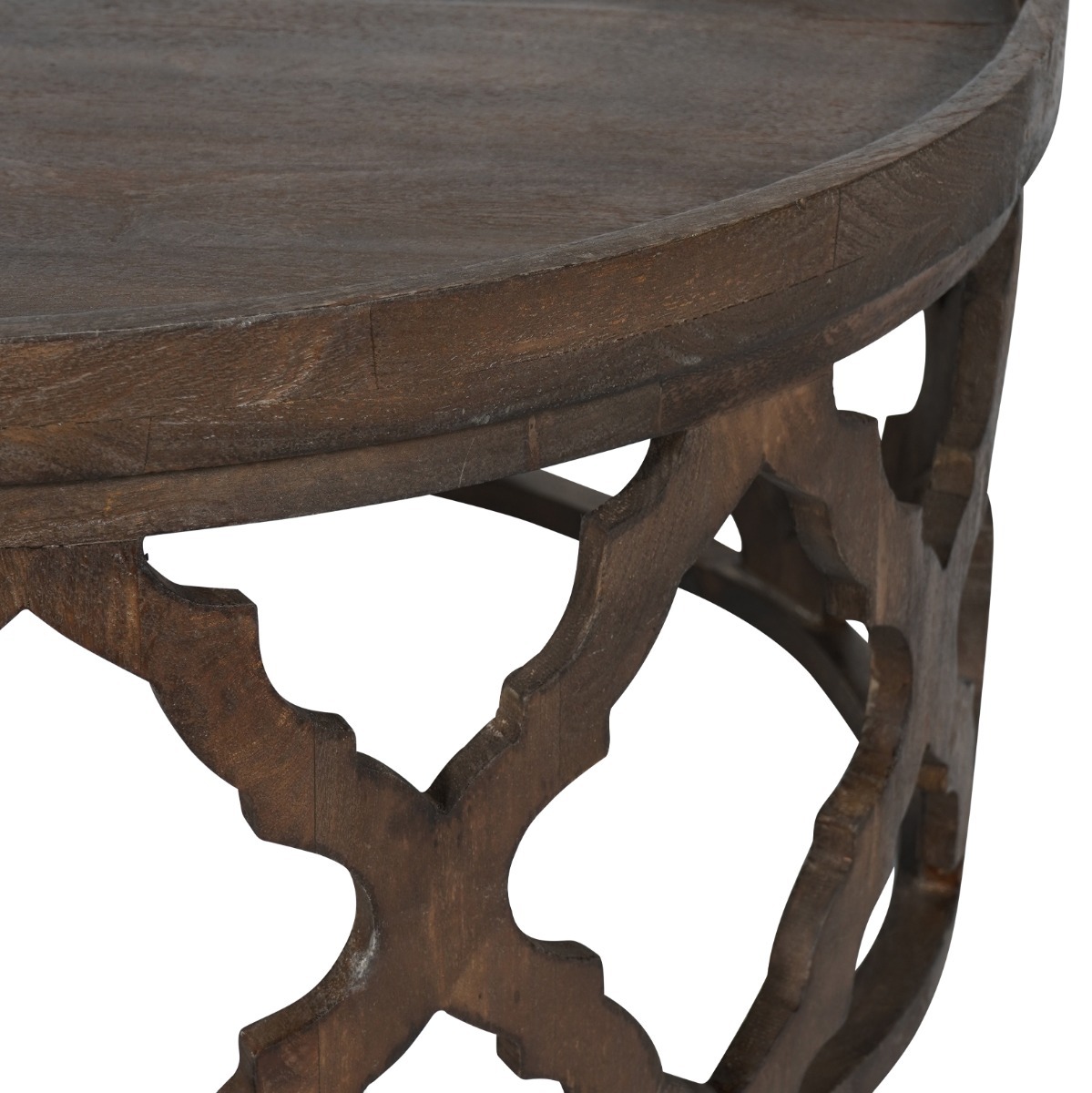 Kielder Solid Carved Wooden Coffee Table in Dark Brown by Libra | Style Our Home