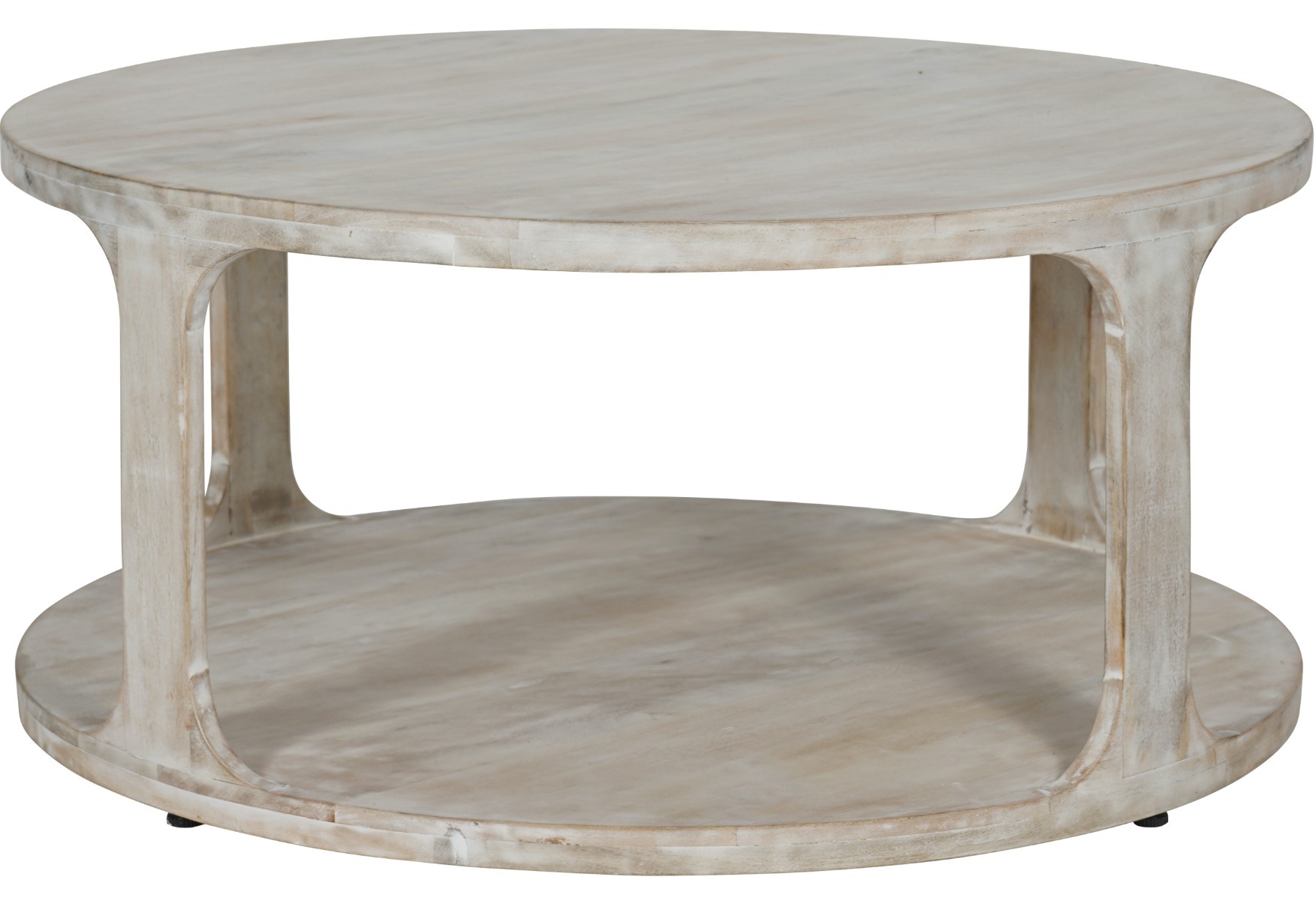 Beadnell Solid Carved Wooden Coffee Table in Whitewash Finish by Libra | Style Our Home