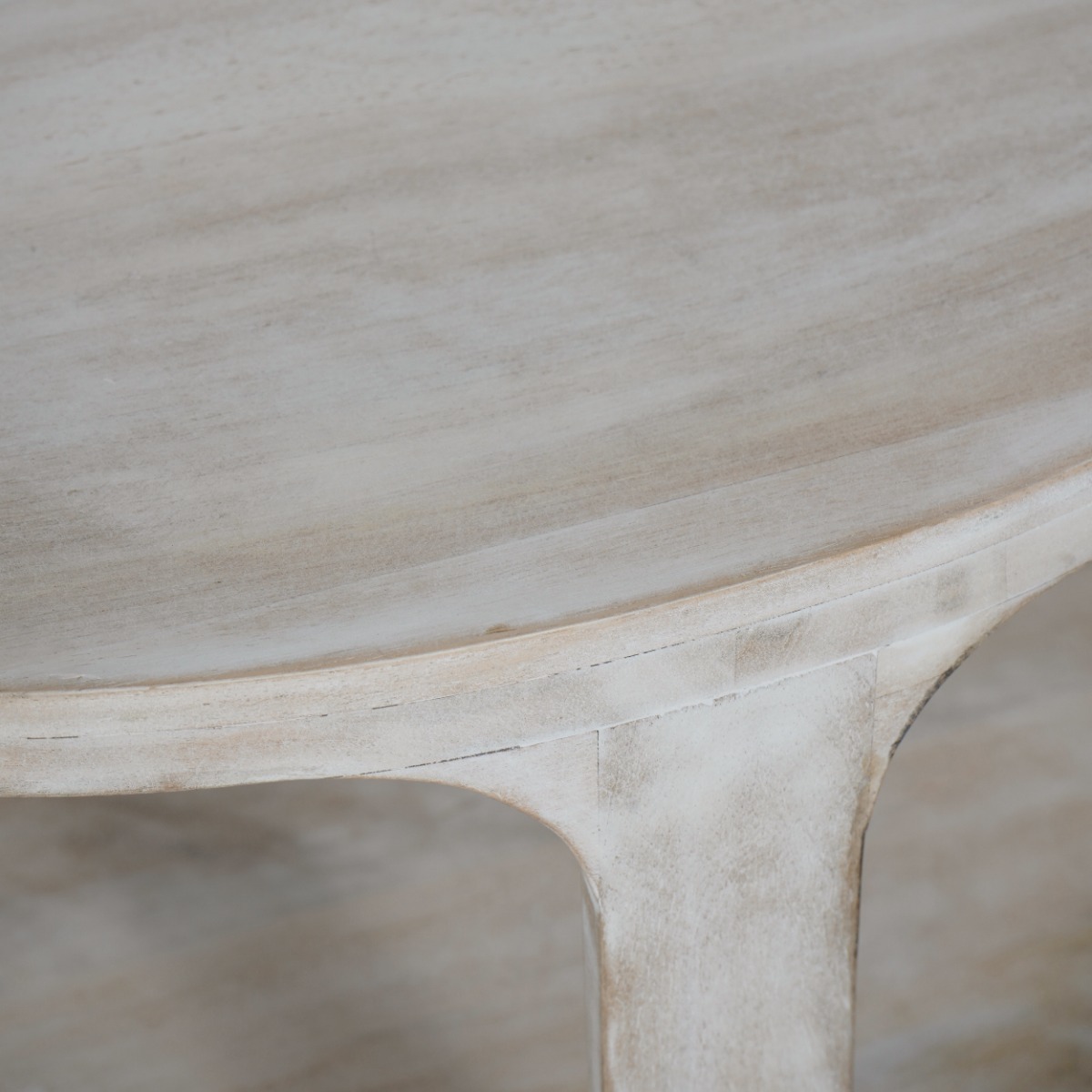 Beadnell Solid Carved Wooden Coffee Table in Whitewash Finish by Libra | Style Our Home