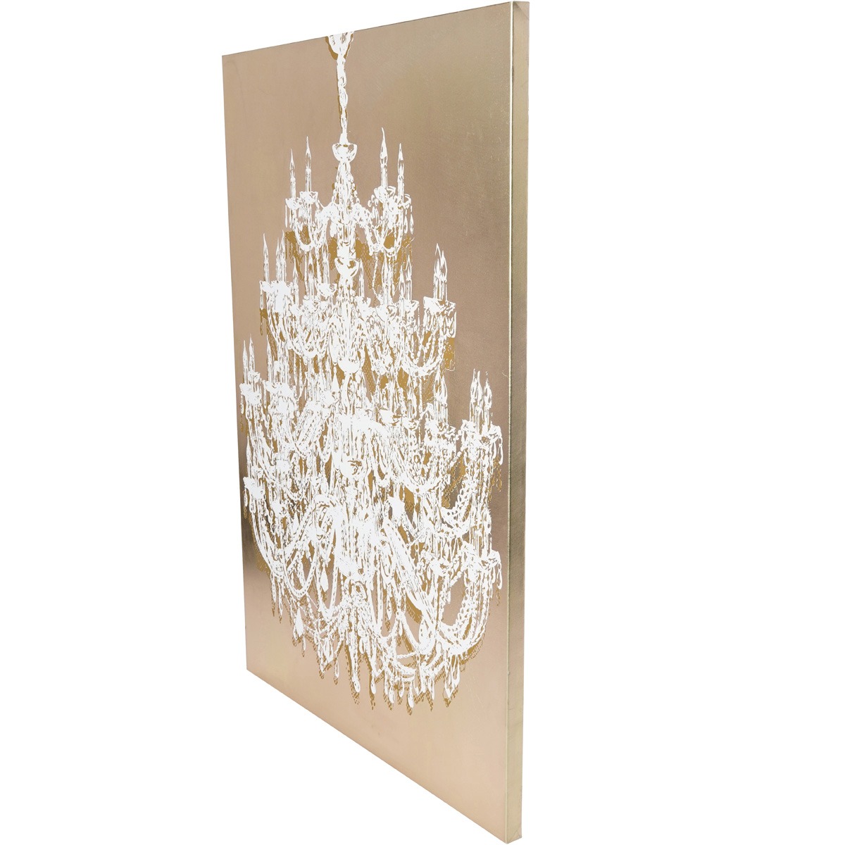 Chandelier Gold Foiled Canvas 140x100cm By Libra | Style Our Home