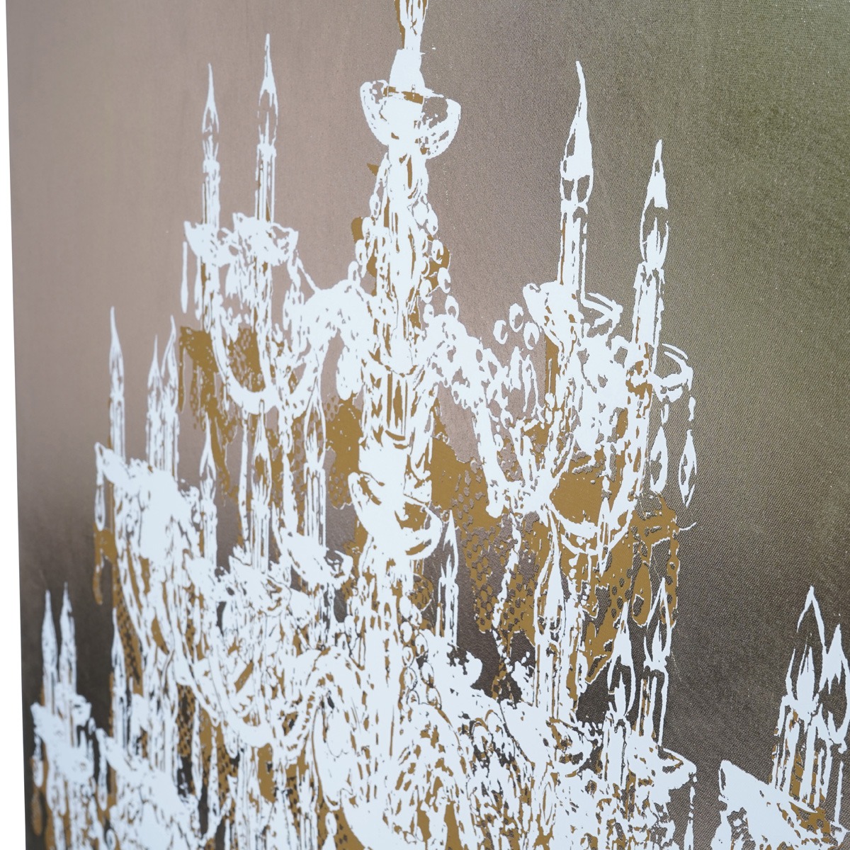 Chandelier Gold Foiled Canvas 140x100cm By Libra | Style Our Home