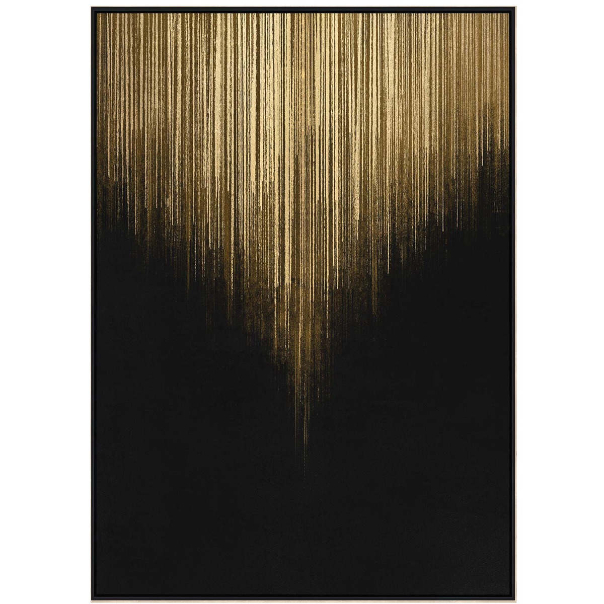 Golden Rain Foiled Framed Canvas 140x100cm By Libra | Style Our Home