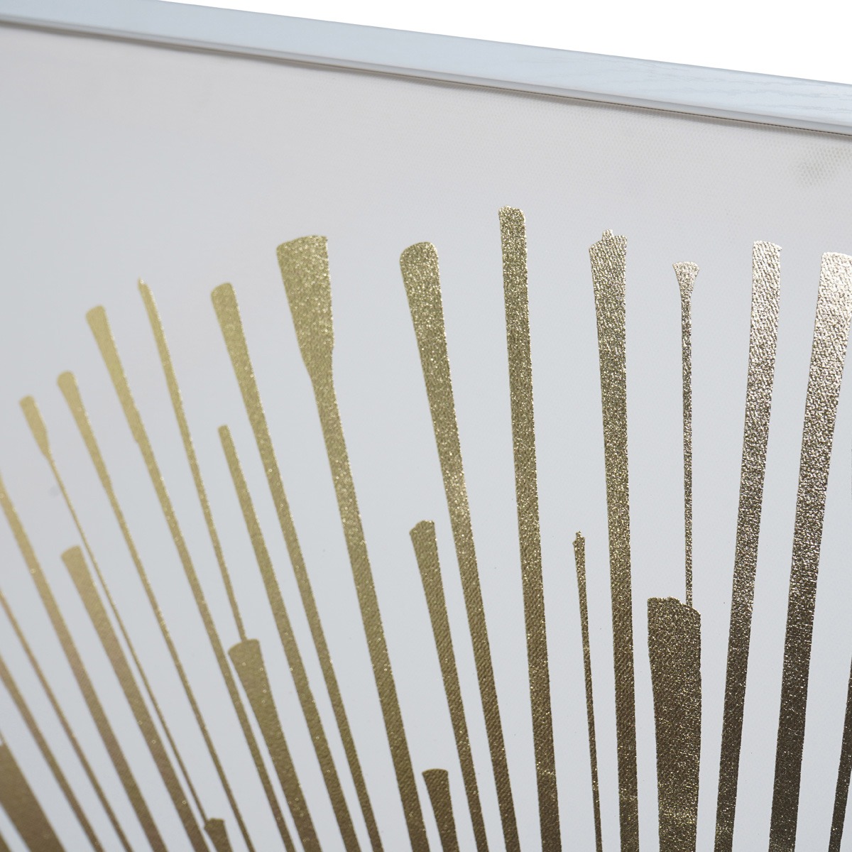 Golden Foiled Sunburst Framed Canvas 100x100cm By Libra | Style Our Home