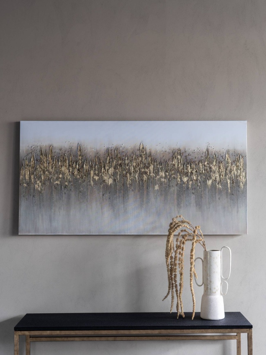 Abstract Golden Reeds Canvas  By Libra | Style Our Home
