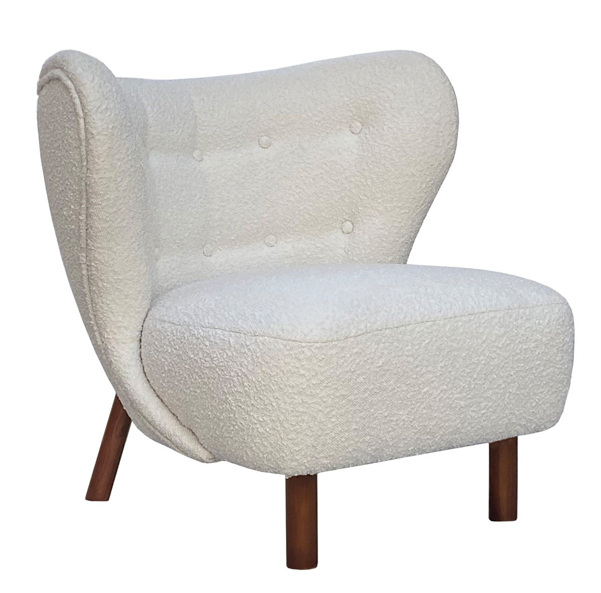 Lewis Wingback Occasional Chair Cream Boucle By Libra | Style Our Home