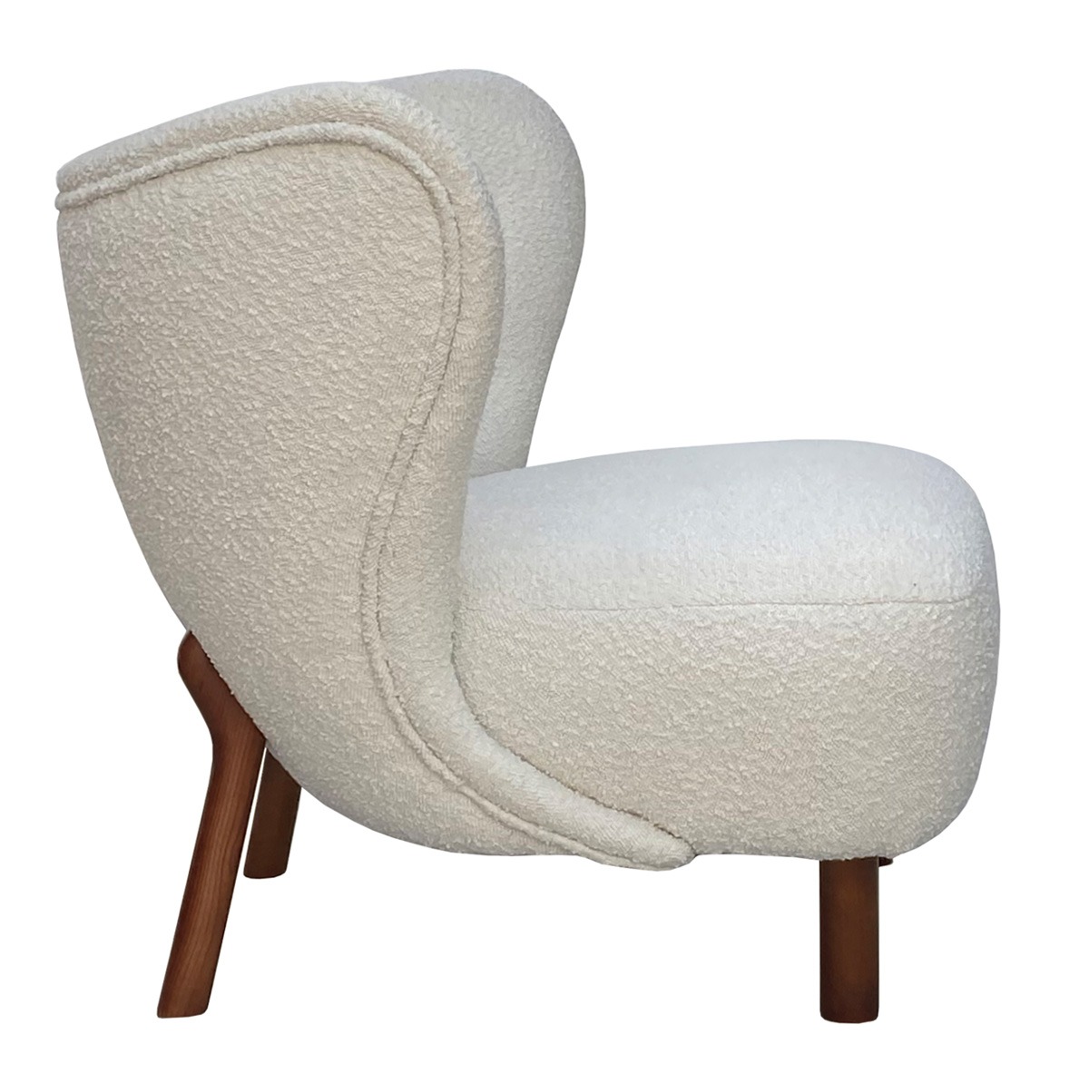 Lewis Wingback Occasional Chair Cream Boucle By Libra | Style Our Home