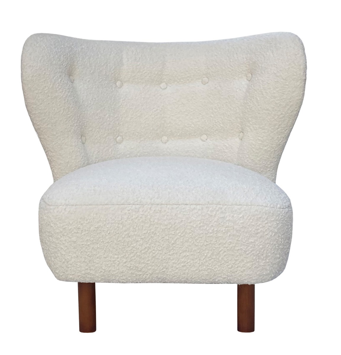 Lewis Wingback Occasional Chair Cream Boucle By Libra | Style Our Home