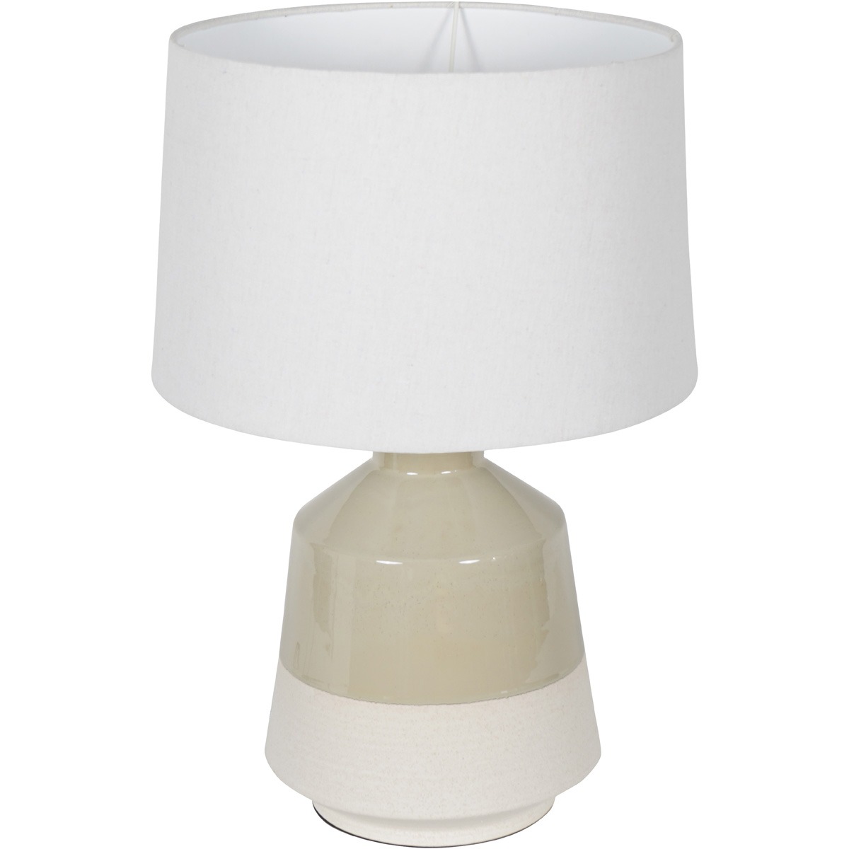 Canterbury Soft Green Dipped Glaze Table Lamp 58cm with Ivory Coolie Shade By Libra | Style Our Home