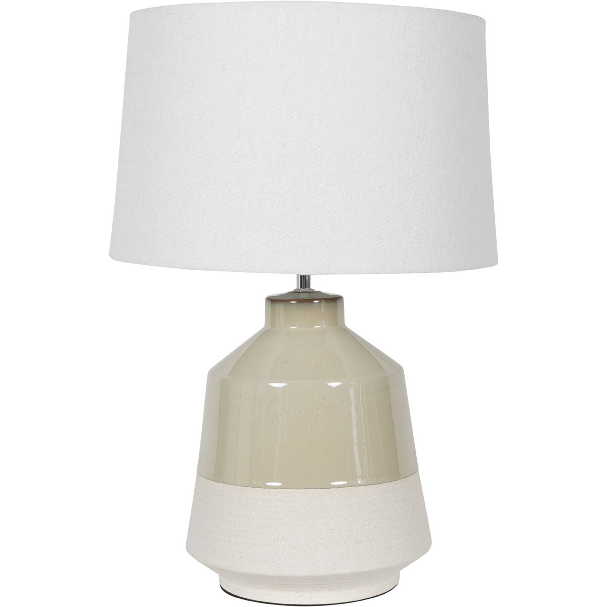 Canterbury Soft Green Dipped Glaze Table Lamp 58cm with Ivory Coolie Shade By Libra | Style Our Home